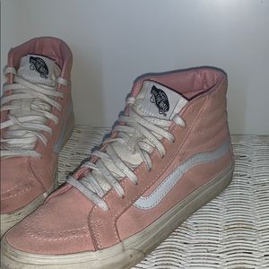 Pink high top vans